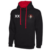 Women's Contrast Pullover Hoodie - with Initials